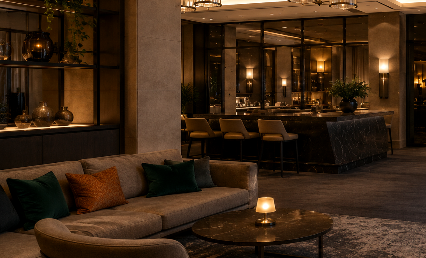 Kaszinóterem lounge jellegű ülőzónával